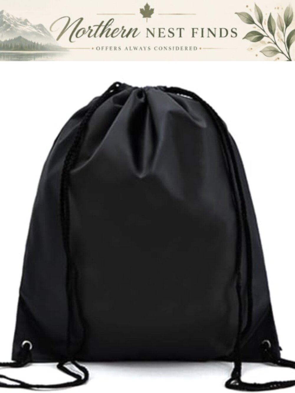 LINKPEACE Foldable Nylon Drawstring Backpack Waterproof Gym Sports Bag